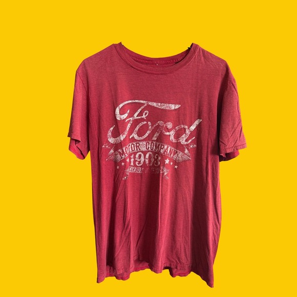 Vintage Style Ford Motor Company 1903 Graphic T-Shirt Heather Red Large